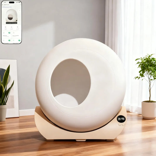 Self Cleaning Litter Box | APP + Automatic (All Cats Compatible) | Odor Control, Spacious Interior & Large Wastes Bin