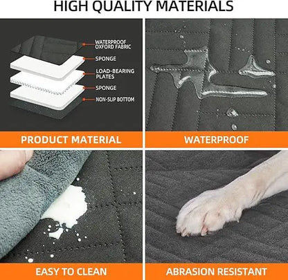 Back Seat Extender,Dog Seat Cover for Back Seat,Hard Bottom Car Seat Cover for Dogs,Dog Hammock for Car