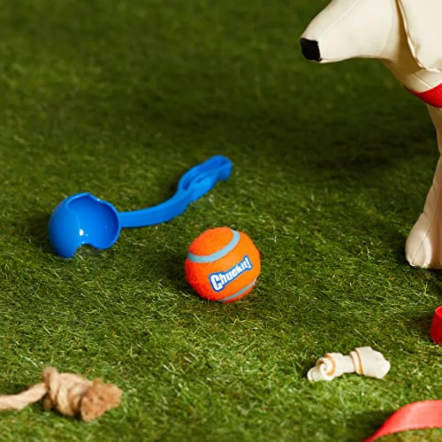 Dog Ball Launcher 12M with 12" Handle Length for Medium 2.5" Dog Balls For Dogs 20-60 lb, Plastic Pet Fetch Ball Thrower,