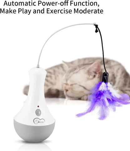 Cat Interactive Toys Funny Feather Kitten Teaser Indoor Play Automatic