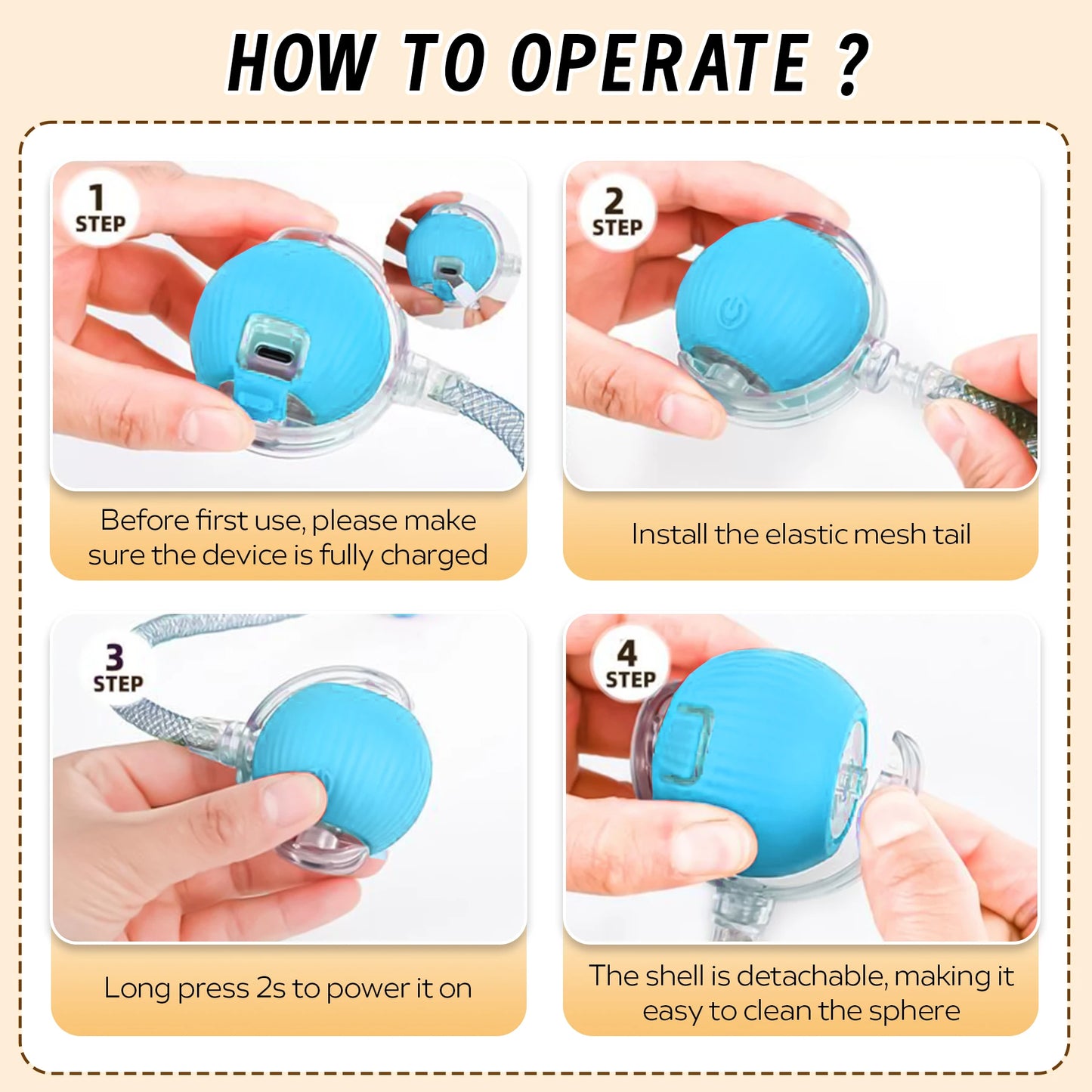 Automatic cat teasing ball, indoor cat self-entertainment artifact, dog & cat puzzle toy