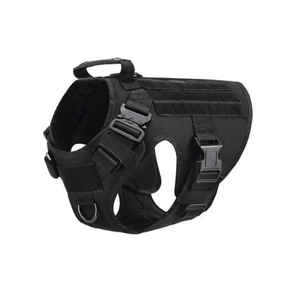 Tactical Dog Harness Collar Leash Molle Pouches For Medium Large Dogs Pet German Shepherd Training Walking Vest Dog Harnesses