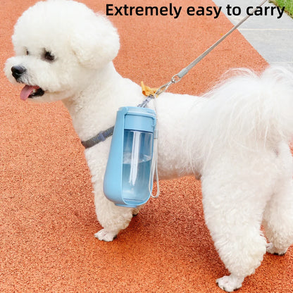 1 PC Blue Pet Feeding Cup, Leak Proof Portable Pet Water Bottles For Dogs, Puppy Water Dispenser With Drinking Feeder For Travel
