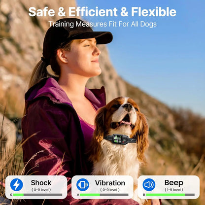 GPS Wireless Dog Fence System, Circular Electric Fence for Dogs | Adjustable Range from 49 to 6561 ft