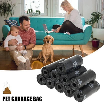 2/40Rolls Dog Poop Bags Dispenser Collector Garbage Bag Puppy Cat Pooper Scooper Bag Small Rolls Outdoor Clean Pets Supplies