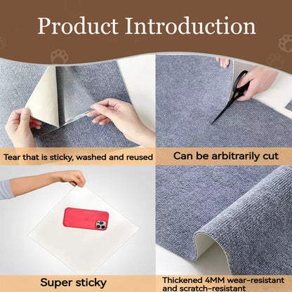 Self-Adhesive Trimmable Cat Scratching Carpet Sofa Furniture Protector