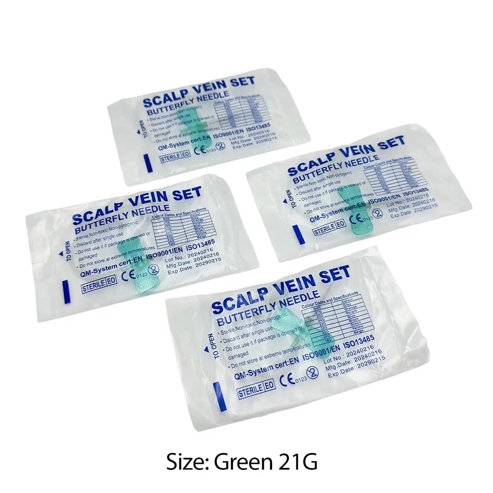 50pcs/lot Disposable Butterfly Blood Infusion Needle double wing type Blood Infusion Needle Pet Care