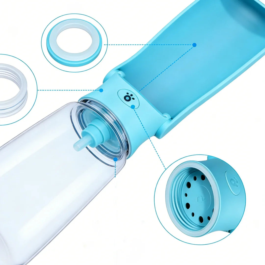 1 PC Blue Pet Feeding Cup, Leak Proof Portable Pet Water Bottles For Dogs, Puppy Water Dispenser With Drinking Feeder For Travel