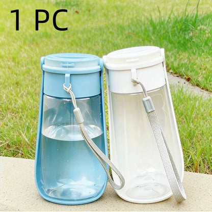 1 PC Blue Pet Feeding Cup, Leak Proof Portable Pet Water Bottles For Dogs, Puppy Water Dispenser With Drinking Feeder For Travel