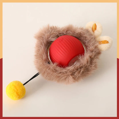 Smart Interactive Cat Toys Ball Fast Rolling in Pouch Hide and Seek Kitten Motion Activated Interactive Indoor