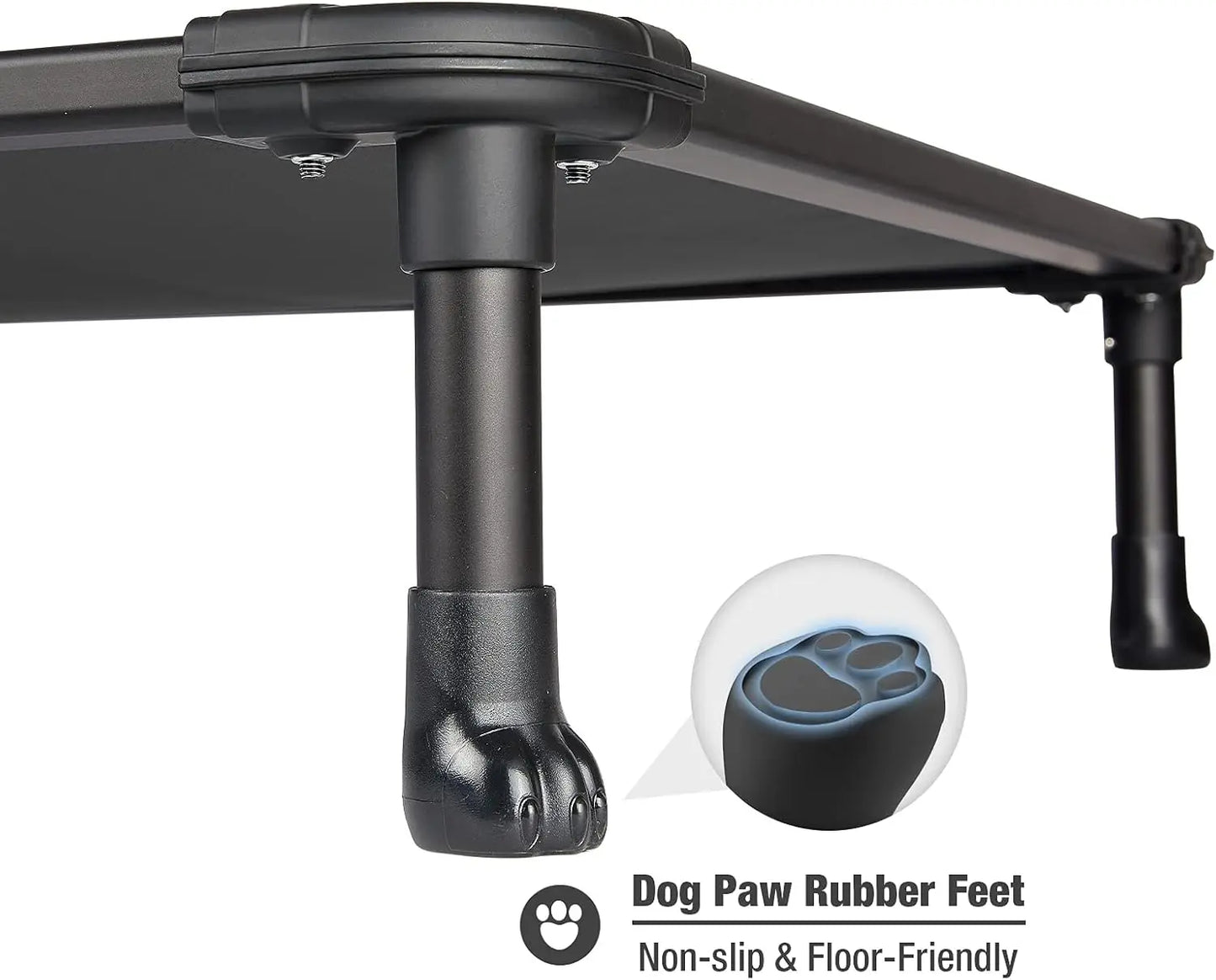 Elevated Cooling Dog Bed - Chew Proof Raised Cot with Rustless Frame & Breathable Mesh, Indoor Outdoor Use