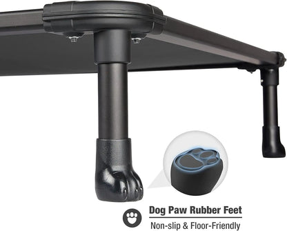 Elevated Cooling Dog Bed - Chew Proof Raised Cot with Rustless Frame & Breathable Mesh, Indoor Outdoor Use