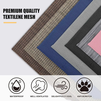 Elevated Cooling Dog Bed - Chew Proof Raised Cot with Rustless Frame & Breathable Mesh, Indoor Outdoor Use