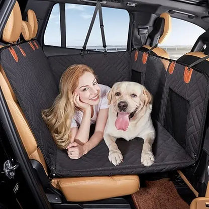 Back Seat Extender,Dog Seat Cover for Back Seat,Hard Bottom Car Seat Cover for Dogs,Dog Hammock for Car