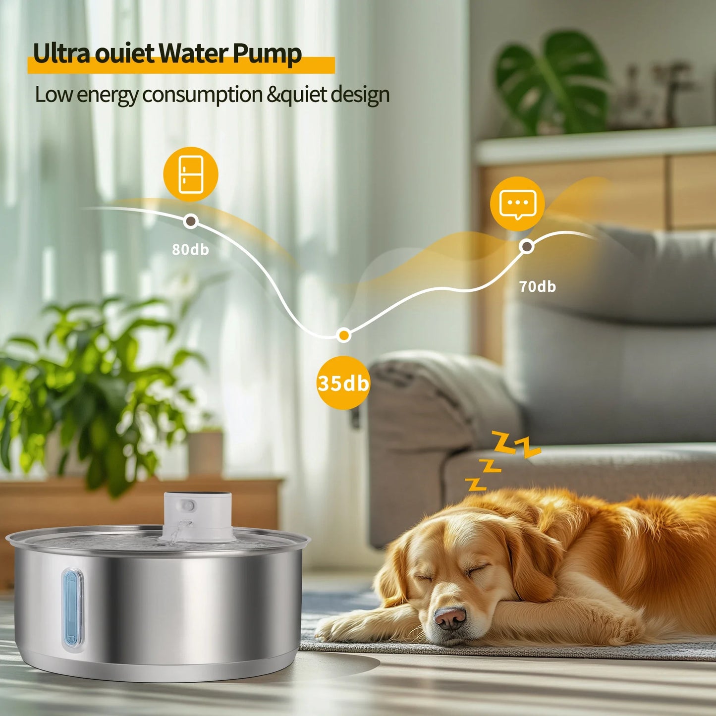 8L Dog Water Fountain Automatic Sensor Stainless Steel Cat Water Fountain Multiple Pet Drinking Water Dispenser Accessories