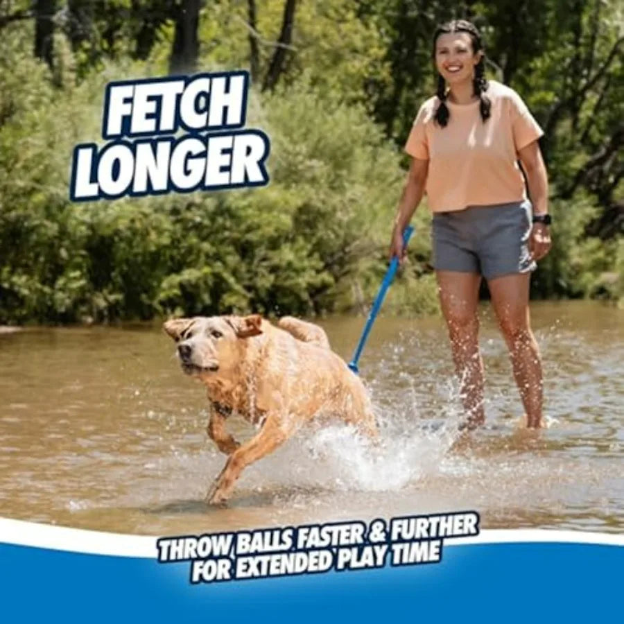 Dog Ball Launcher 12M with 12" Handle Length for Medium 2.5" Dog Balls For Dogs 20-60 lb, Plastic Pet Fetch Ball Thrower,
