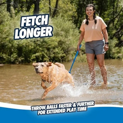 Dog Ball Launcher 12M with 12" Handle Length for Medium 2.5" Dog Balls For Dogs 20-60 lb, Plastic Pet Fetch Ball Thrower,