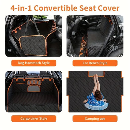 Dog Seat Cover, Pet Dog Seat Cover, Hammock Heavy Duty Scratch Resistant Anti Slip Durable Soft Pet Rear Seat Cover for Cars