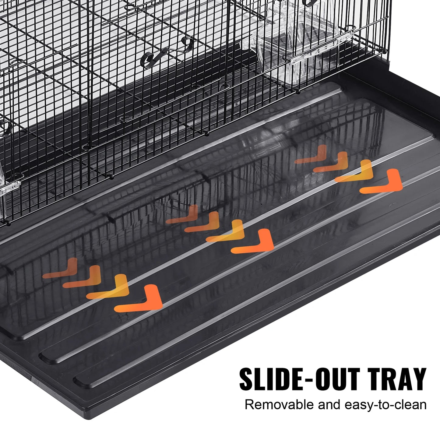 SucceBuy 30inch Pet Bird Cage Metal Large Parakeet Cages with Rolling Stand Tray for Cockatiels Parrot Budgies Lovebird Canaries