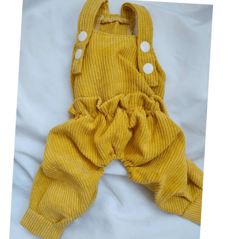 Cute Dog Jumpsuit Pink Yellow Strap Jumpsuits Clothing For Chihuahua Pet Overalls Pajamas For Small Medium Dogs XXL