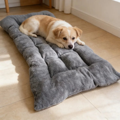 Extra Large Plush Dog Bed Sofa Thickened Super Soft Polyester Pet Mat Dog Crate Mat Bed For Small Medium Large Dog