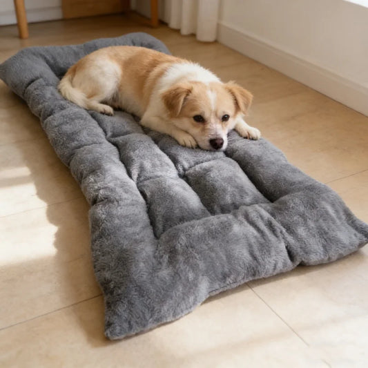 Extra Large Plush Dog Bed Sofa Thickened Super Soft Polyester Pet Mat Dog Crate Mat Bed For Small Medium Large Dog