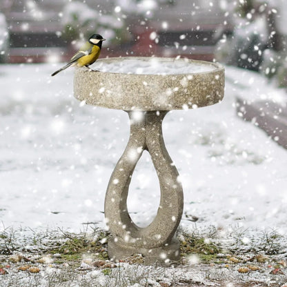 21.8”Birdbaths for The Garden Clearance -Concrete Modern Bird Bath for Outside, Yard Statue Decoration for Garden