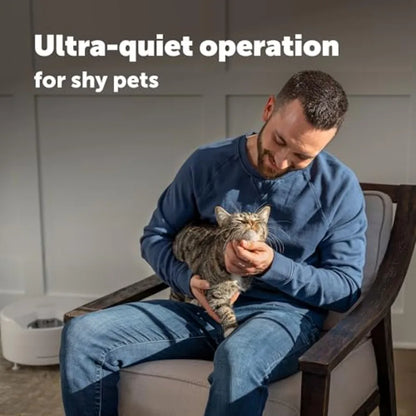 Automatic wet food feeder for cats small dogs with app control stainless steel inserts white 6 fresh meals refrigerated storage