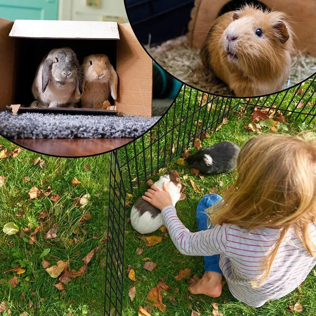 24 Tall Dog Playpen Crate Fence Pet Kennel Play Pen Exercise Cage -8 Panel Black