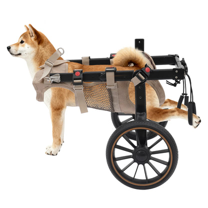 Pet Walking Aid Adjustable Dogs Wheelchairs 2-wheel Pet Rehabilitation Walking Aid Portable Walk Trolley Tools for Hind-Leg Support
