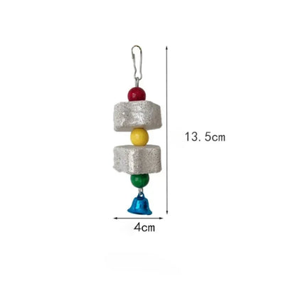 Flower-Shaped Bird Molar Toy Parrot Grinding Stone Bird Cage Toy Parakeet Chinchilla Squirrel Toy Bird Cage Accessories