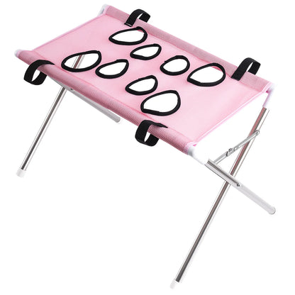 Portable Pet Grooming Table for Cats Small Dogs Foldable Stainless Steel Nail Trimming Hammock Breathable Mesh Home Pet Care