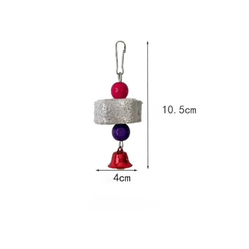 Flower-Shaped Bird Molar Toy Parrot Grinding Stone Bird Cage Toy Parakeet Chinchilla Squirrel Toy Bird Cage Accessories