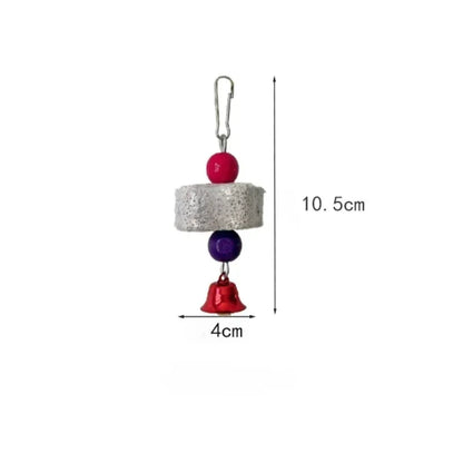 Flower-Shaped Bird Molar Toy Parrot Grinding Stone Bird Cage Toy Parakeet Chinchilla Squirrel Toy Bird Cage Accessories