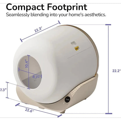 Self Cleaning Litter Box | APP + Automatic (All Cats Compatible) | Odor Control, Spacious Interior & Large Wastes Bin