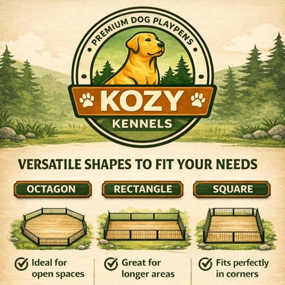 Dog Play Pen for Outdoor Use - 32'', 16 Panels for Small and Medium Size Dogs - Portable Playpen