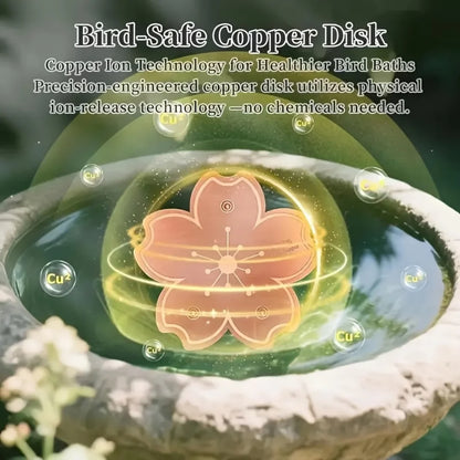 99.9% Pure Copper Bird Bath Cleaner Disc Physical Water Purifier Bird Water Feeder Outdoor Garden Birdbath Accessory