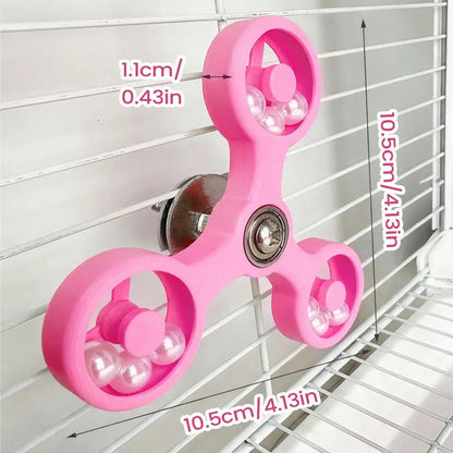 Bird Toys Interactive Rotating Spinner Wheel Cage Accessories for Cockatiel Conure Parakeet Budgie Parrot Mental Enrichment Play
