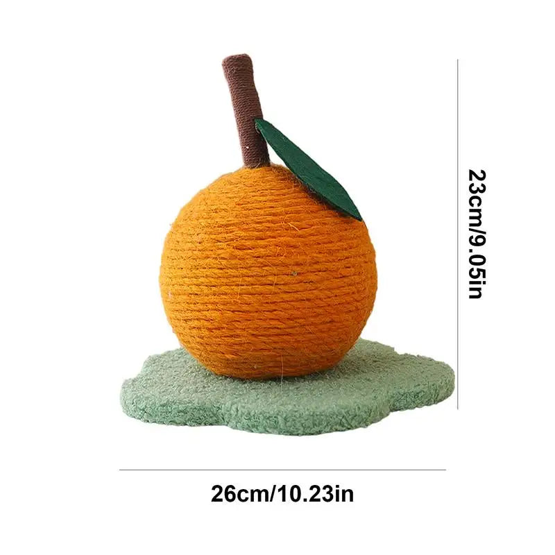 Sisal Ball Cat Toy Orange Shape Grinding Scratching Claw Ball