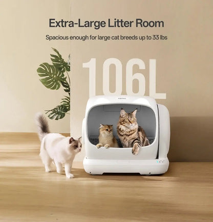 Automatic Cat Litter Box, Self Cleaning Litter Box for Multiple Cats, Anti-Pinch Safety Protection, Smart APP, Customized