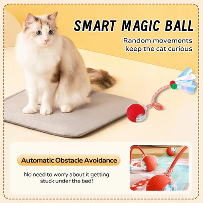 Automatic cat teasing ball, indoor cat self-entertainment artifact, dog & cat puzzle toy