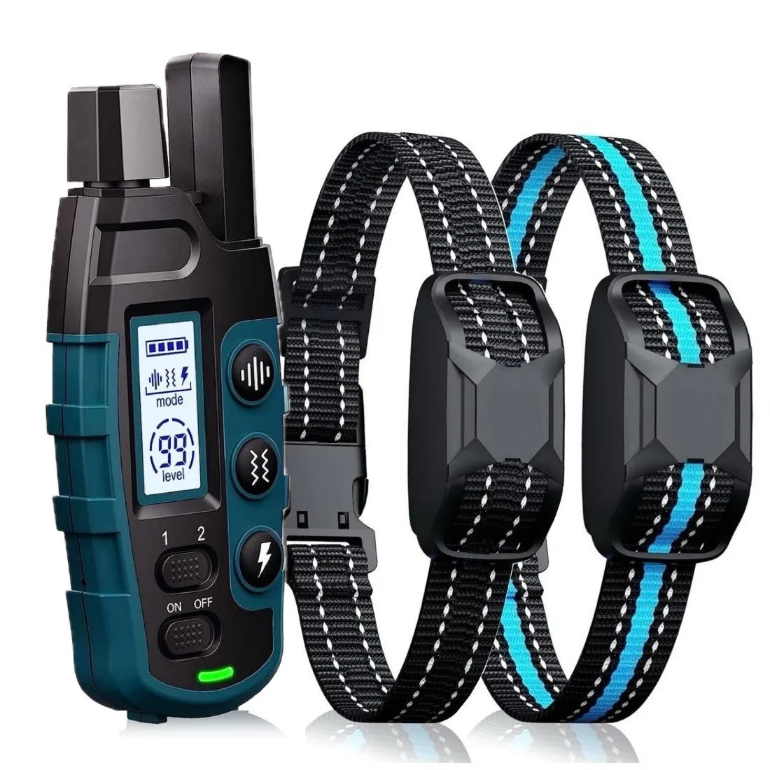 1000M Remote Pet Dog Training Collar IP67 Waterproof Shock Vibration Rechargeable Collar Pet Trainer Anti Bark Stop For 2 Dogs