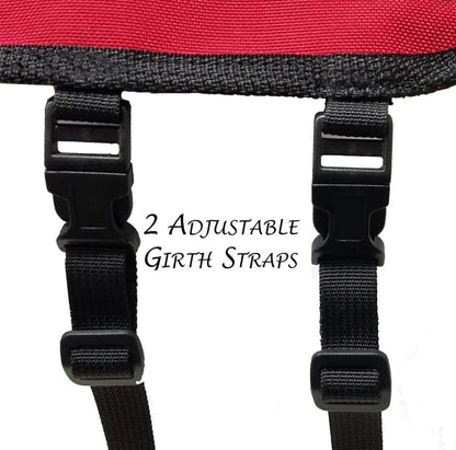 Service Dog Vest with Adjustable Straps, Zippered Pockets & Poop Bag Grommet - Purple