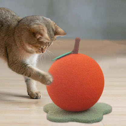 Sisal Ball Cat Toy Orange Shape Grinding Scratching Claw Ball