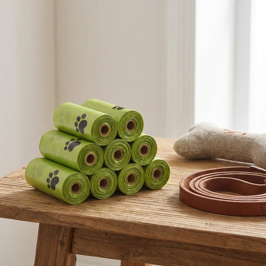 10-pce Best Seller! Degradable Dog Waste Bags - Thickened Leak-Proof No Dirty Hands Portable Rolled Outdoor Dog Walking