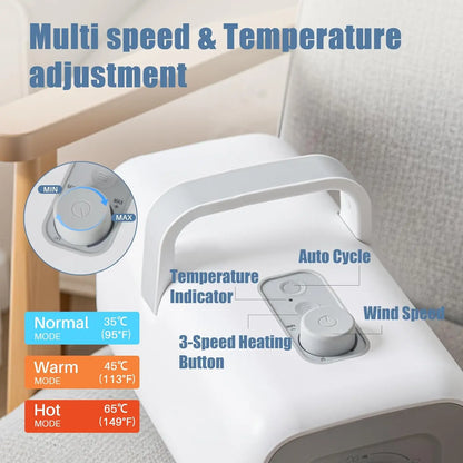 1550W High Velocity Pet Hair Dryer with Adjustable Speed & Temperature, Includes 4 Nozzles for Efficient Dog Grooming