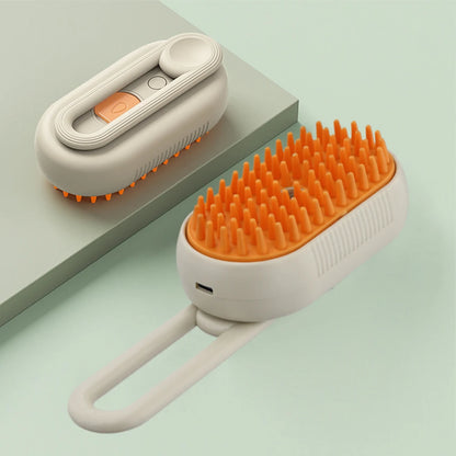 Cat Steam Brush Steamy Dog Brush 3 in 1 Electric Spray Cat Hair Brushes USB Rechargeable Dog Grooming Massage Comb