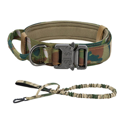 Dog Training Collar Adjustable Tactical Dog Collar And Leash Set Control Handle Pet Lead Collar For Small Big Dogs