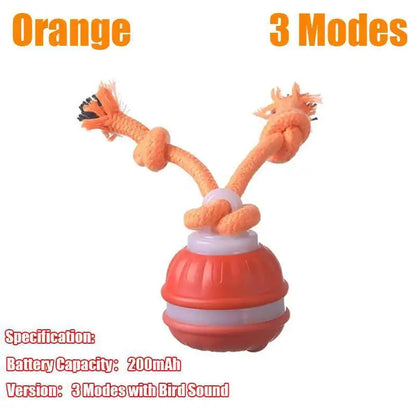 Smart Dog Toys Interactive Teasing Ball With Motion Activated Automatic Moving Squeaky Dog Toy Balls Puppy Chew Toys Knot Rope