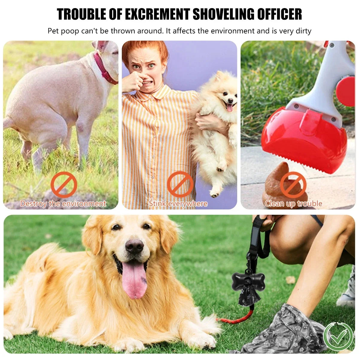 2/40Rolls Dog Poop Bags Dispenser Collector Garbage Bag Puppy Cat Pooper Scooper Bag Small Rolls Outdoor Clean Pets Supplies